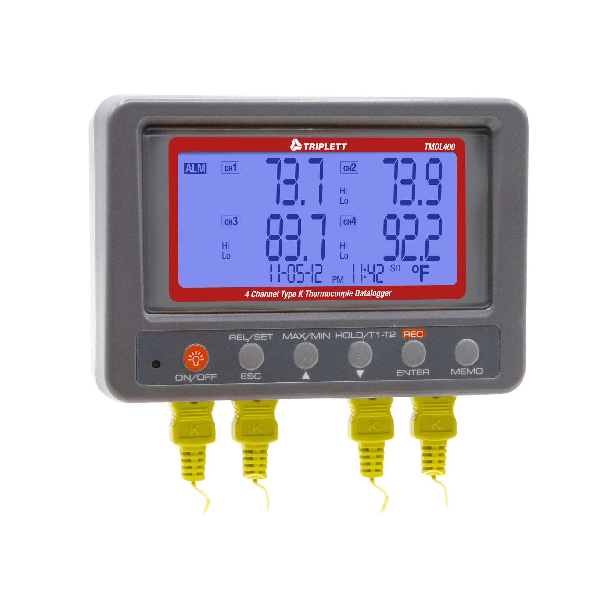 Triplett TMDL400 4 Channel Type K Thermocouple Datalogger (SD)